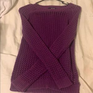 Purple See-Through Sweater